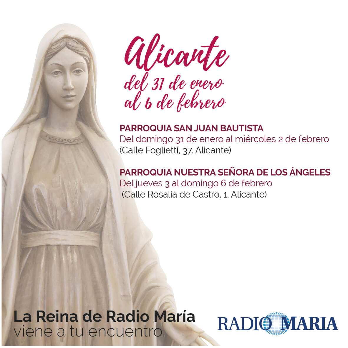 La Reina de Radio María visita Alicante
