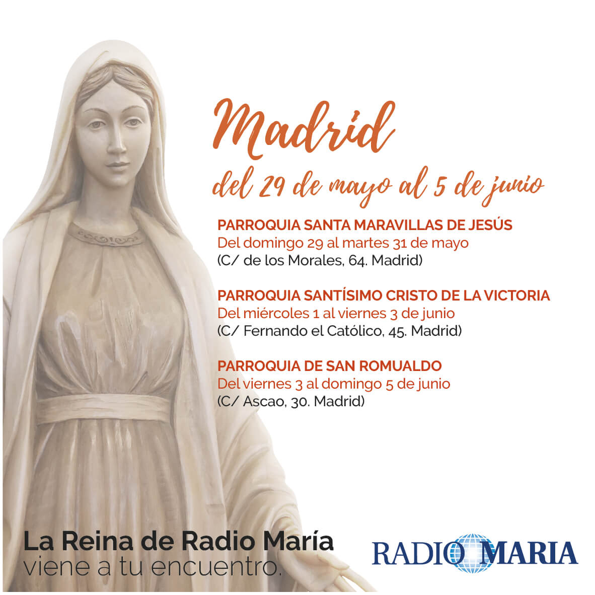 La Reina de Radio María en Madrid
